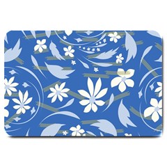 Folk Flowers Pattern Large Doormat  by Eskimos