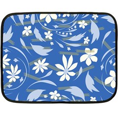 Folk Flowers Pattern Fleece Blanket (mini) by Eskimos