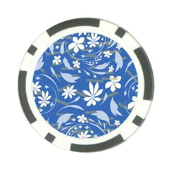 Folk Flowers Pattern Poker Chip Card Guard (10 Pack) by Eskimos