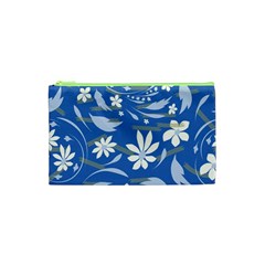 Folk Flowers Pattern Cosmetic Bag (xs) by Eskimos