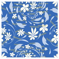 Folk Flowers Pattern Wooden Puzzle Square by Eskimos