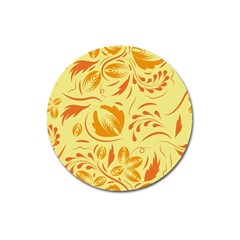 Folk Flowers Pattern Magnet 3  (round) by Eskimos