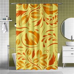 Folk Flowers Pattern Shower Curtain 48  X 72  (small)  by Eskimos