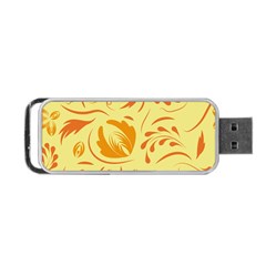 Folk Flowers Pattern Portable Usb Flash (one Side) by Eskimos