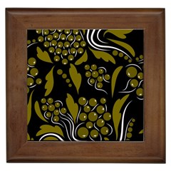 Folk Flowers Pattern  Framed Tile by Eskimos