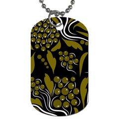 Folk Flowers Pattern  Dog Tag (two Sides) by Eskimos