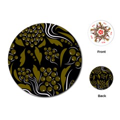 Folk Flowers Pattern  Playing Cards Single Design (round) by Eskimos