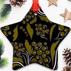 Folk Flowers Pattern  Star Ornament (two Sides) by Eskimos