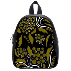 Folk Flowers Pattern  School Bag (small) by Eskimos