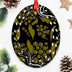 Folk Flowers Pattern  Ornament (oval Filigree) by Eskimos