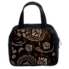 Folk Flowers Pattern  Classic Handbag (two Sides) by Eskimos