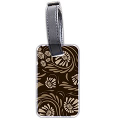 Folk Flowers Pattern  Luggage Tag (two Sides) by Eskimos