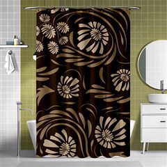 Folk Flowers Pattern  Shower Curtain 48  X 72  (small)  by Eskimos