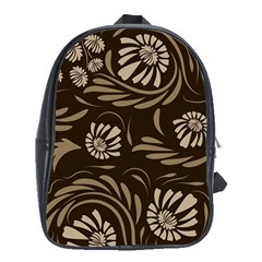 Folk Flowers Pattern  School Bag (xl) by Eskimos