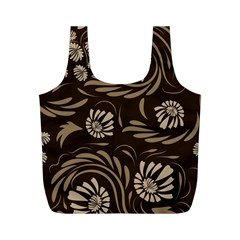 Folk Flowers Pattern  Full Print Recycle Bag (m) by Eskimos