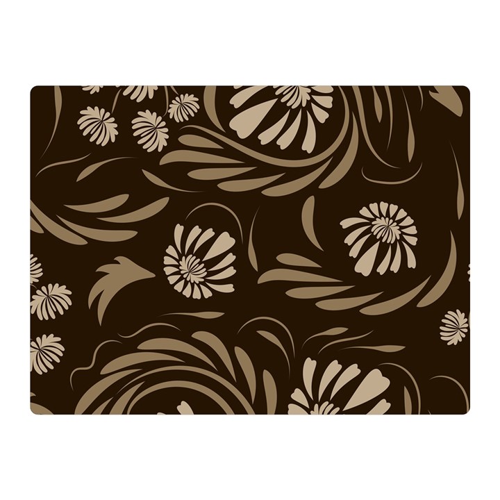 Folk flowers pattern  Double Sided Flano Blanket (Mini) 