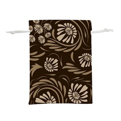 Folk Flowers Pattern  Lightweight Drawstring Pouch (m)