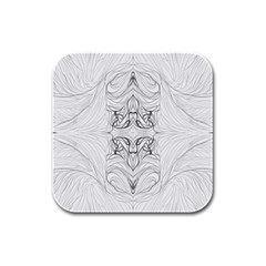 Mono Repeats I Rubber Square Coaster (4 Pack) 