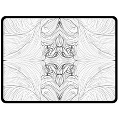 Mono Repeats I Fleece Blanket (large)  by kaleidomarblingart