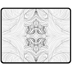 Mono Repeats I Fleece Blanket (medium)  by kaleidomarblingart