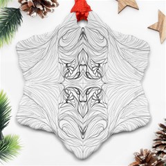 Mono Repeats I Snowflake Ornament (two Sides)