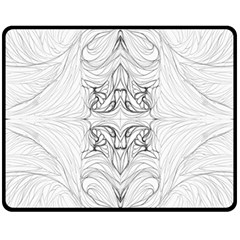 Mono Repeats I Double Sided Fleece Blanket (medium)  by kaleidomarblingart