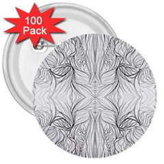 Mono Disegno Repeats 3  Buttons (100 Pack) 