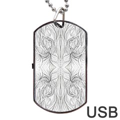 Mono Disegno Repeats Dog Tag Usb Flash (one Side)