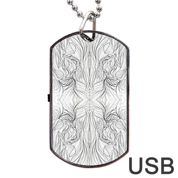 Mono Disegno Repeats Dog Tag USB Flash (One Side)