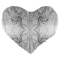 Mono Disegno Repeats Large 19  Premium Heart Shape Cushions