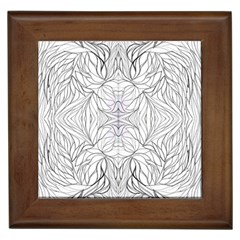 Mono Repeats Iii Framed Tile by kaleidomarblingart