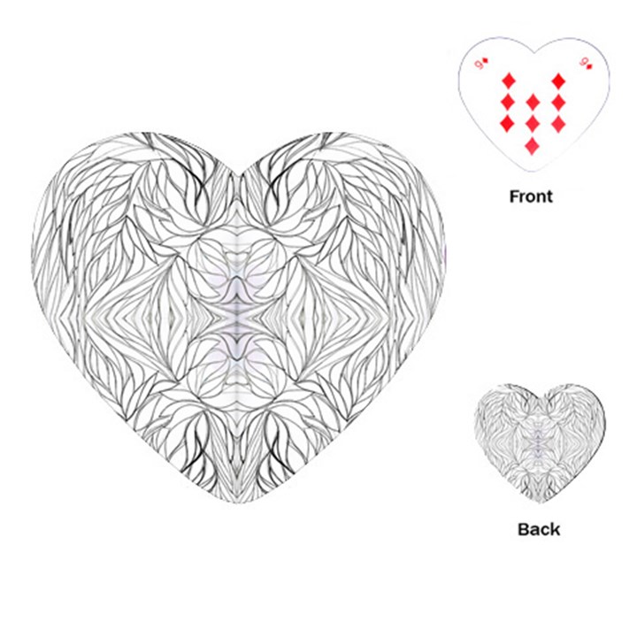 Mono Repeats Iii Playing Cards Single Design (Heart)