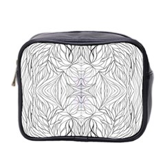 Mono Repeats Iii Mini Toiletries Bag (two Sides) by kaleidomarblingart