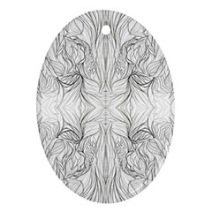 Mono Disegno Repeats Oval Ornament (two Sides)