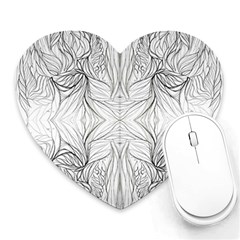 Mono Disegno Repeats Heart Mousepads by kaleidomarblingart