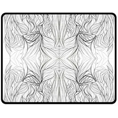 Mono Disegno Repeats Double Sided Fleece Blanket (medium)  by kaleidomarblingart