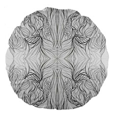 Mono Disegno Repeats Large 18  Premium Flano Round Cushions