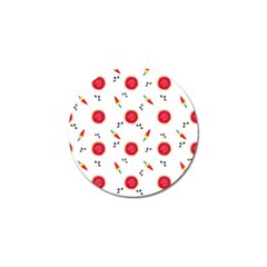 Slices Of Red And Juicy Watermelon Golf Ball Marker by SychEva