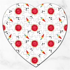 Slices Of Red And Juicy Watermelon Jigsaw Puzzle (heart)