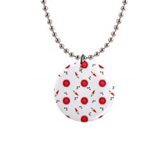 Slices Of Red And Juicy Watermelon 1  Button Necklace by SychEva