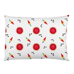 Slices Of Red And Juicy Watermelon Pillow Case by SychEva