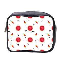 Slices Of Red And Juicy Watermelon Mini Toiletries Bag (two Sides) by SychEva