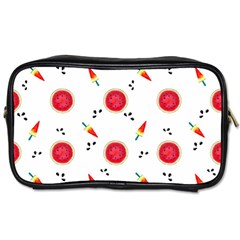 Slices Of Red And Juicy Watermelon Toiletries Bag (one Side) by SychEva