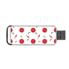 Slices Of Red And Juicy Watermelon Portable Usb Flash (one Side) by SychEva