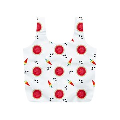 Slices Of Red And Juicy Watermelon Full Print Recycle Bag (s) by SychEva