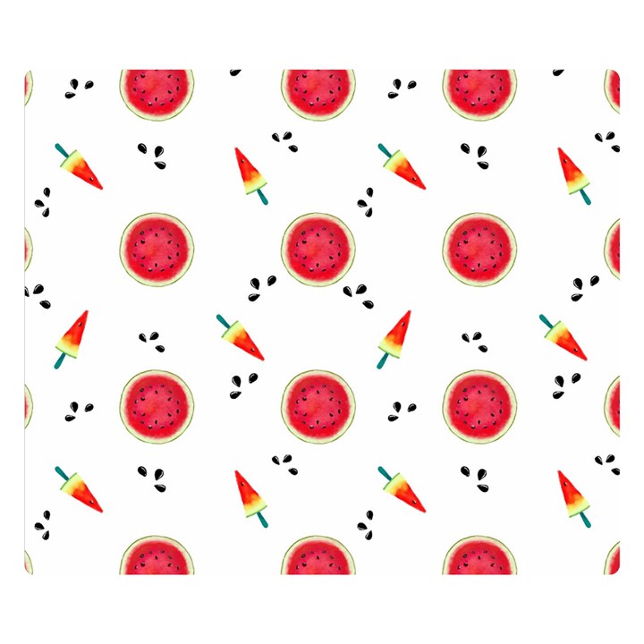 Slices Of Red And Juicy Watermelon Double Sided Flano Blanket (Small) 