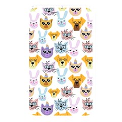 Funny Animal Faces With Glasses On A White Background Memory Card Reader (rectangular) by SychEva