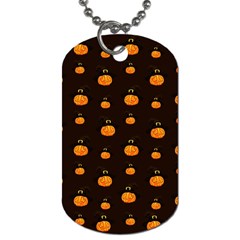 Halloween Pumpkins Pattern, Witch Hat Jack O  Lantern Dog Tag (two Sides) by Casemiro