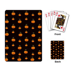 Halloween Pumpkins Pattern, Witch Hat Jack O  Lantern Playing Cards Single Design (rectangle) by Casemiro