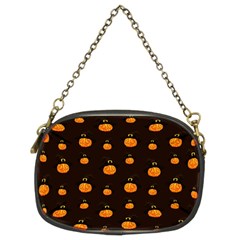 Halloween Pumpkins Pattern, Witch Hat Jack O  Lantern Chain Purse (two Sides) by Casemiro